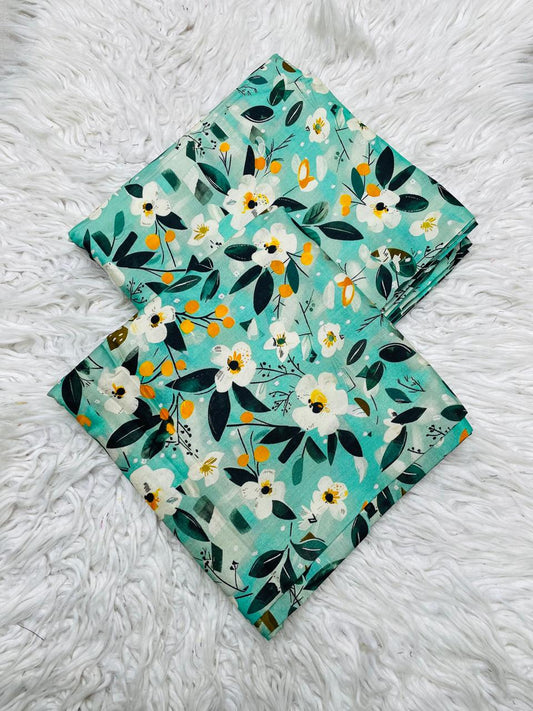 2Pc Linen Allover Unstitched Suit -0099