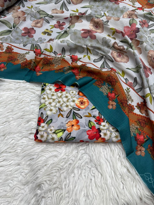 3Pc BanaDoria Linen Allover Suit - #34886