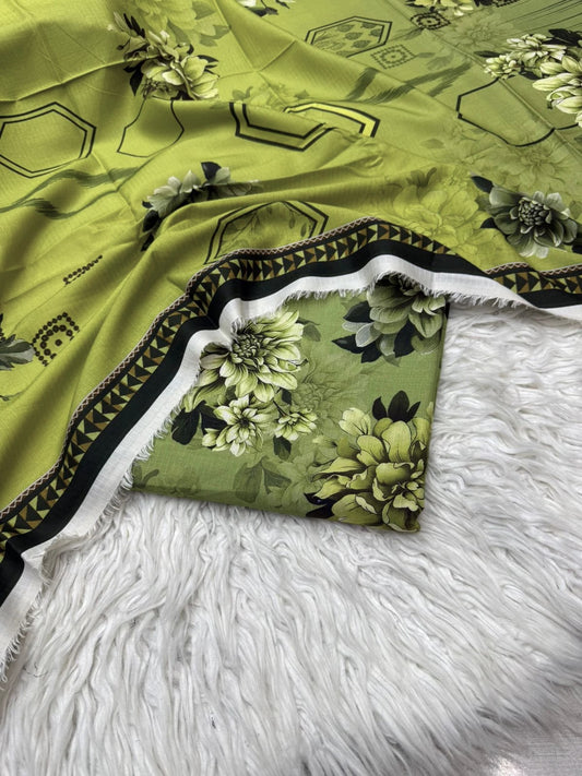 3Pc Slub Khaddar Allover Suit - 0083