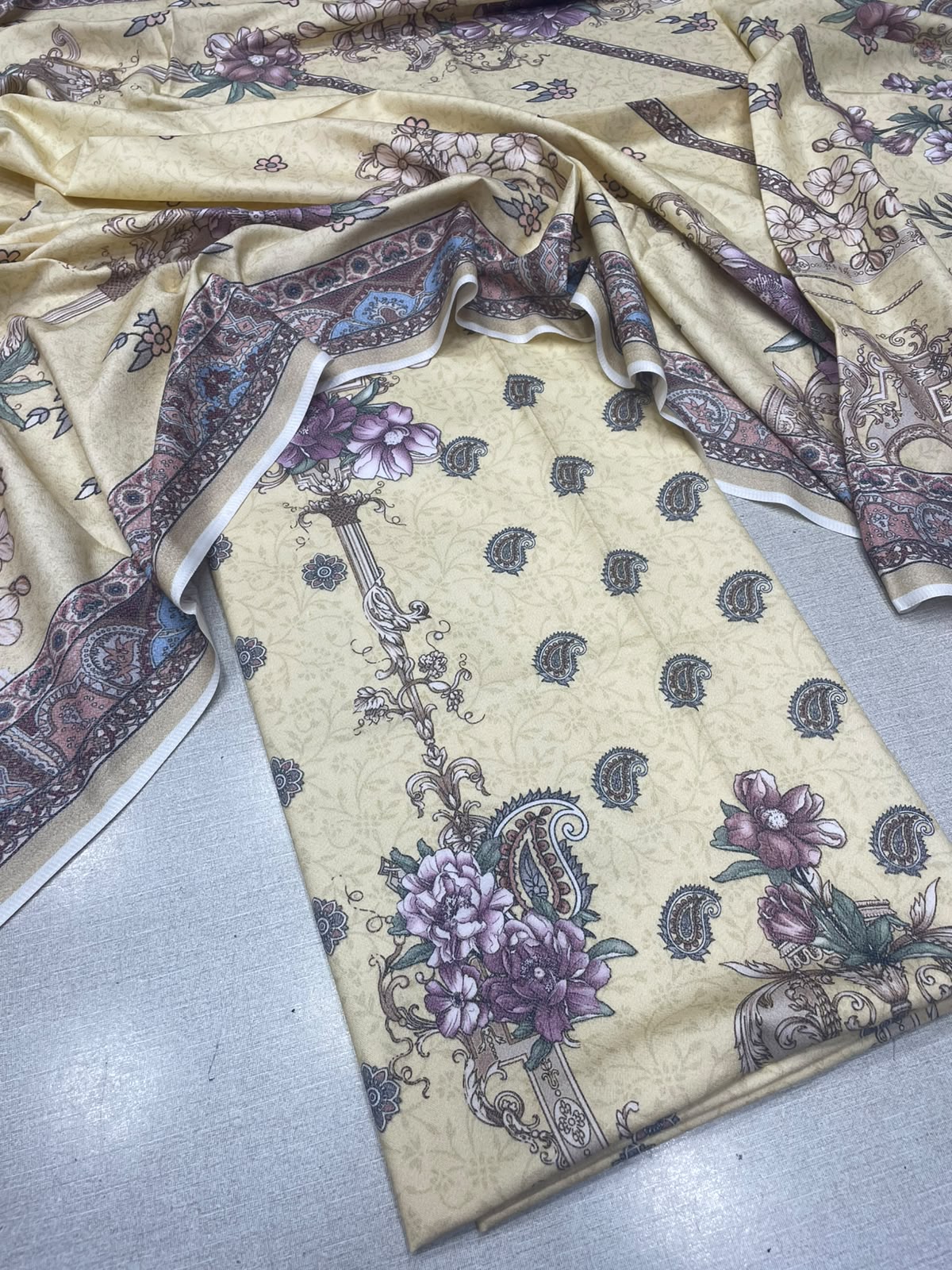 2Pc Dhanak Kameez & Dupatta Unstitched Suit 74