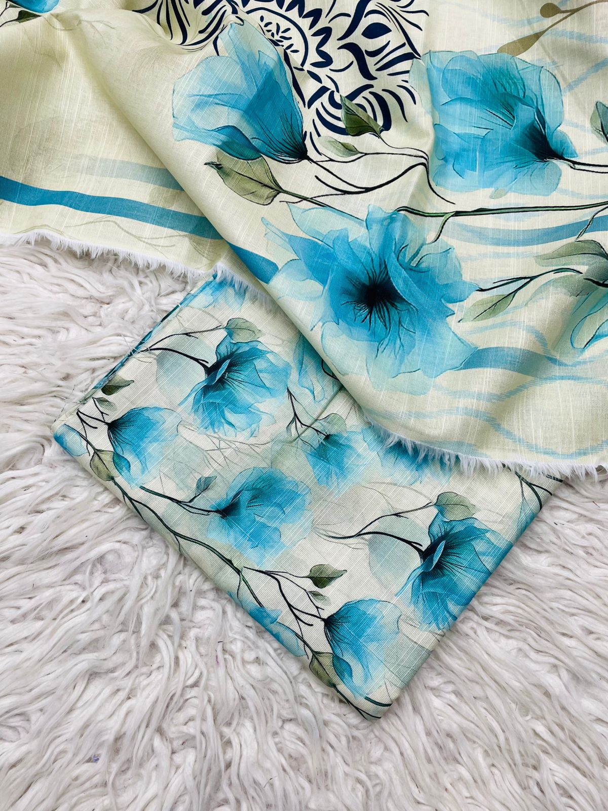 2Pc Kameez & Dupatta Slub Khaddar Suit - 0085