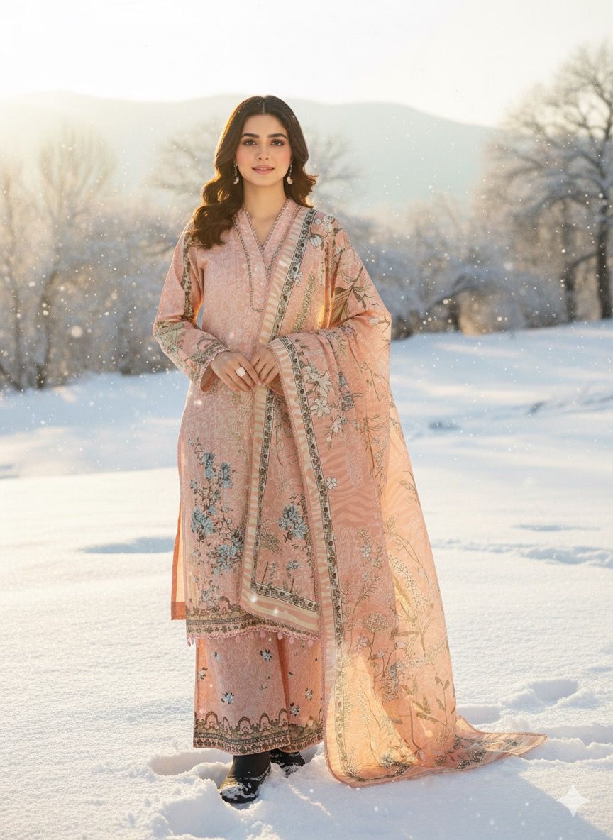 NOURA 3 PC UNSTITCHED SUIT VOL-0080