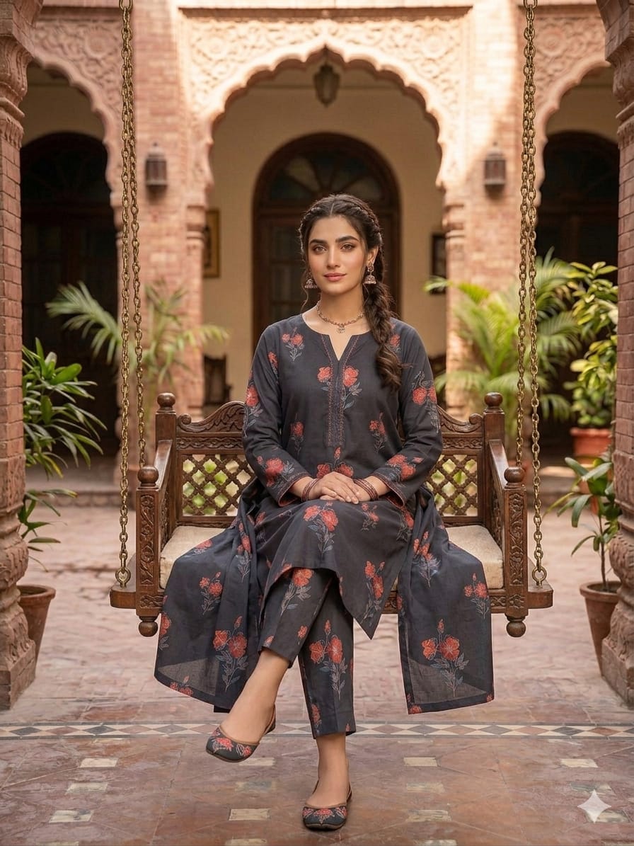 2Pc Stylo Lawn Allover Printed Suit 0011