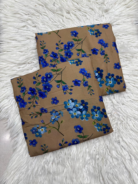 2Pc Bana Doria Linen Unstitched Suit - #42089