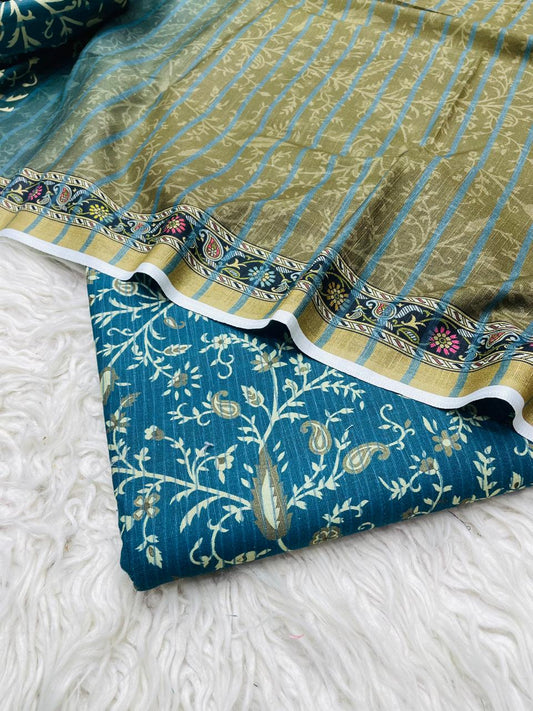 3 PC Slub Khaddar Allover Unstitched Suit Vol-0120