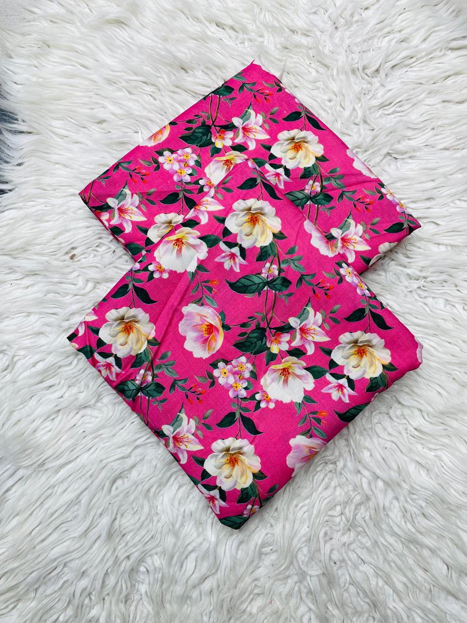 2 PC  Slub Khaddar Allover Unstitched Suit D#43616