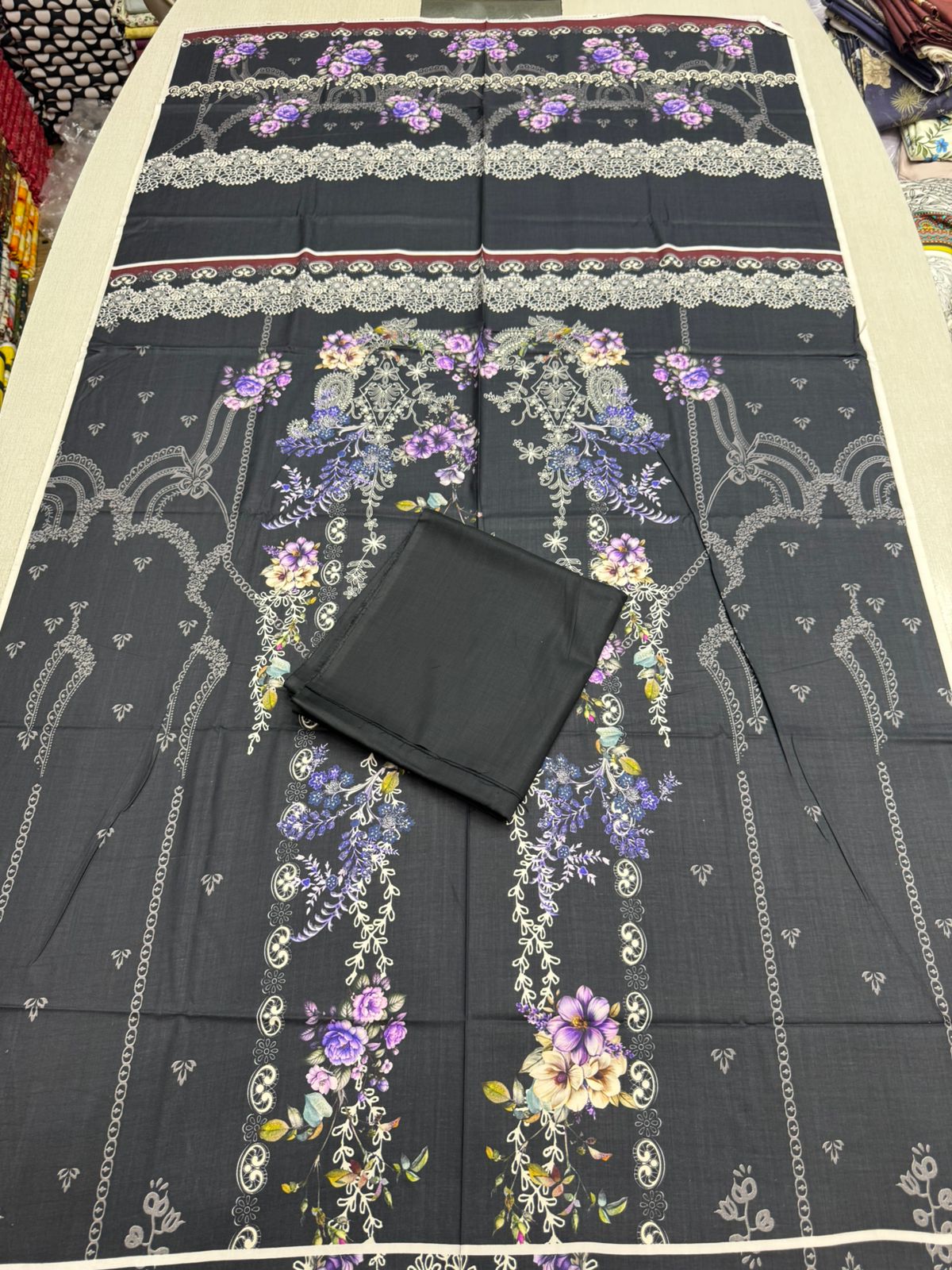 2Pc Linen Kameez & Trouser Suit - 0081