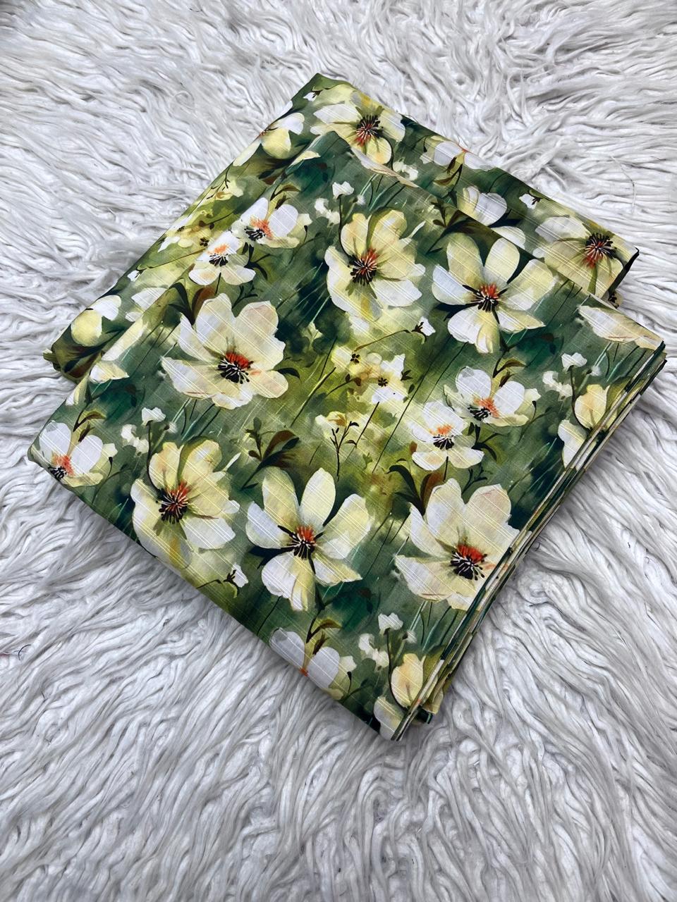 2Pc Bana Dora Linen Allover Suit Vol-406