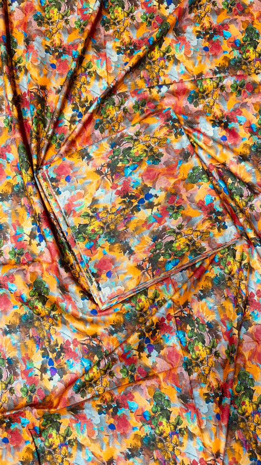 2 PC Shemray Allover Unstitched Suit #32846