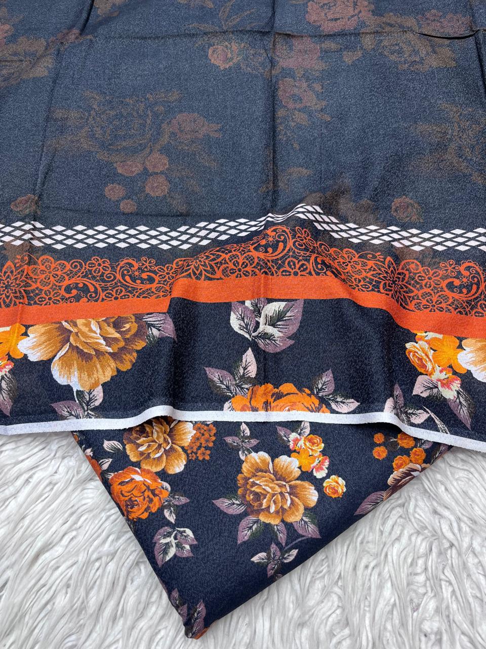 3PC KARANDI ALLOVER UNSTITCHED SUIT D-31840