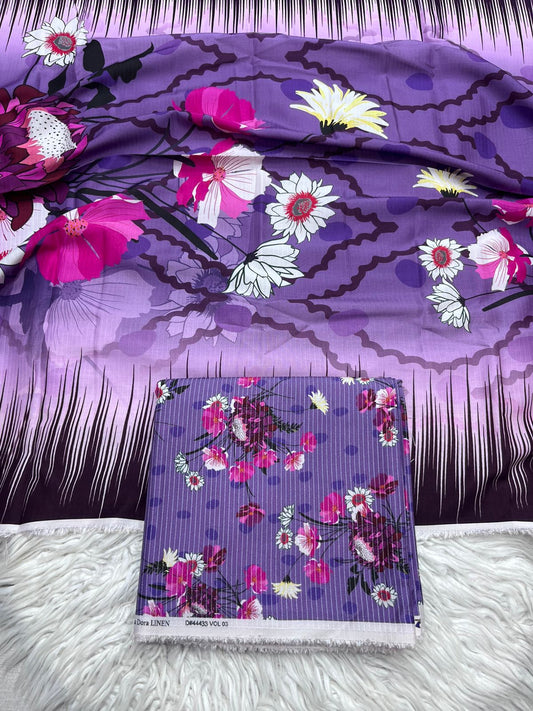 3Pc White BanaDora Resham Allover Suit - 404