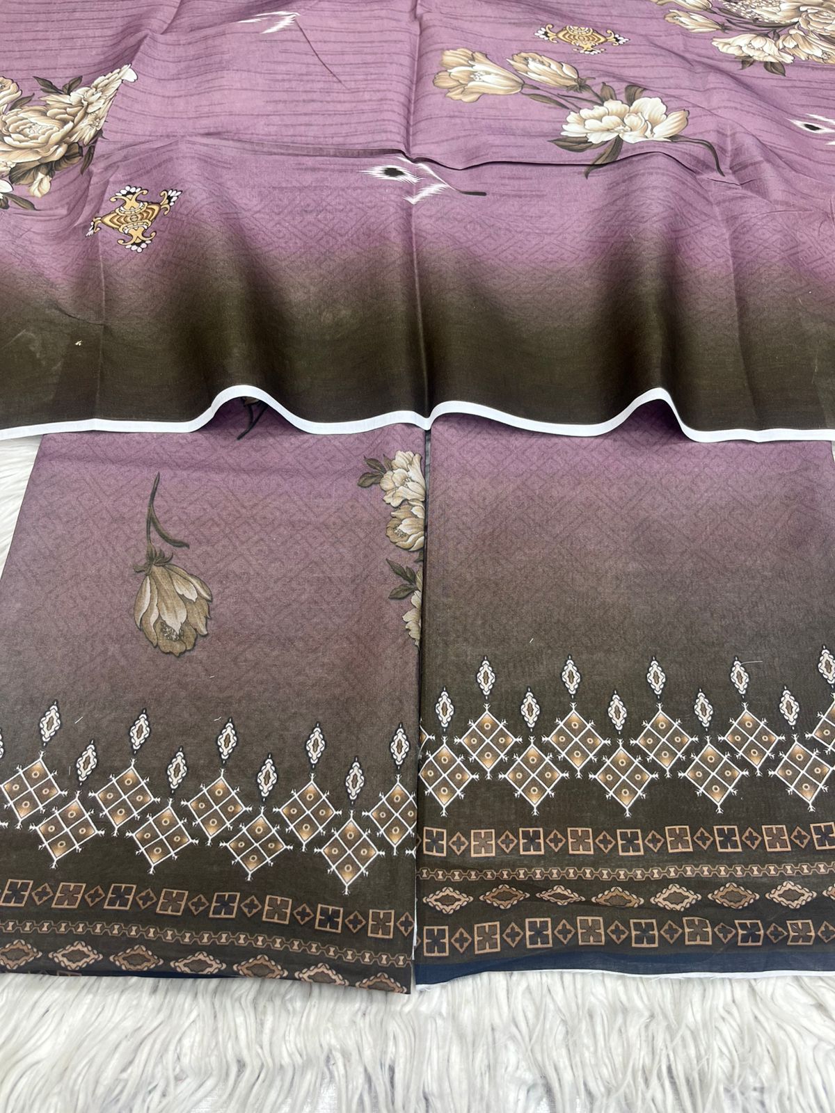 2Pc Civic Lawn Kameez & Dupatta Vol-3193