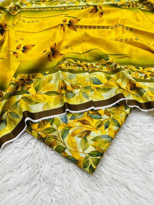 3Pc Slub Khaddar Unstitched Suit - 0098