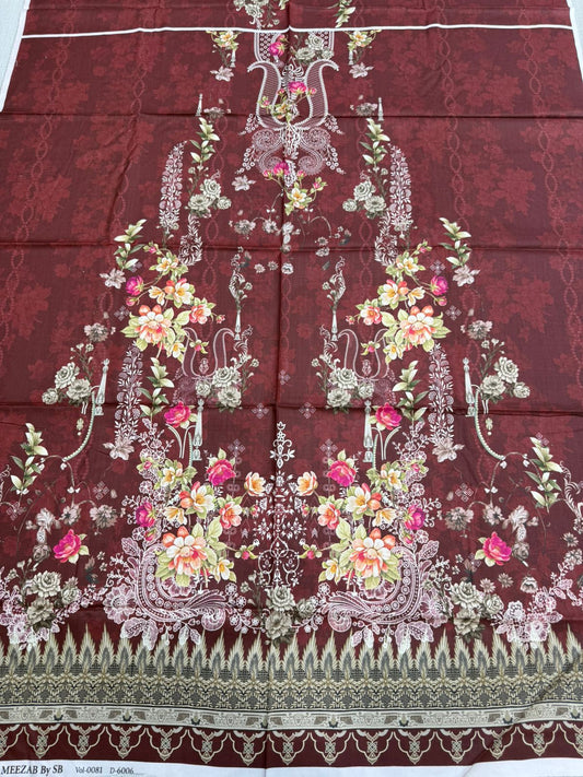 2Pc Linen Kameez & Dupatta Suit - 0081