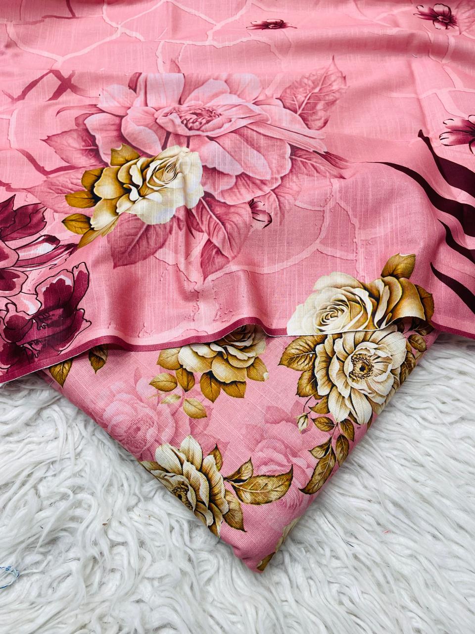 3 PC Slub Khaddar Allover Unstitched Suit Vol-0120