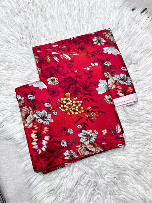 2Pc Linen Allover Unstitched Suit - 0094