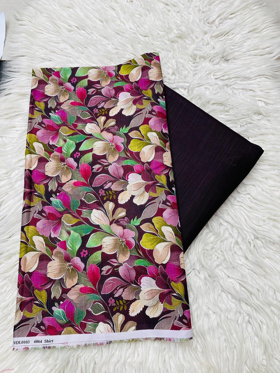 2Pc Kameez & Touser Slub Khaddar Suit Vol-0103