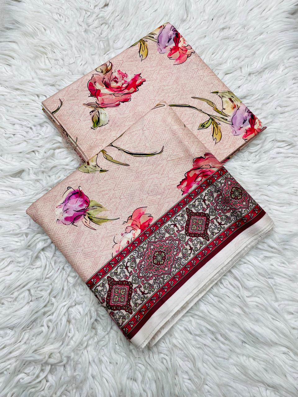 2Pc Linen Allover Unstitched Suit -0099