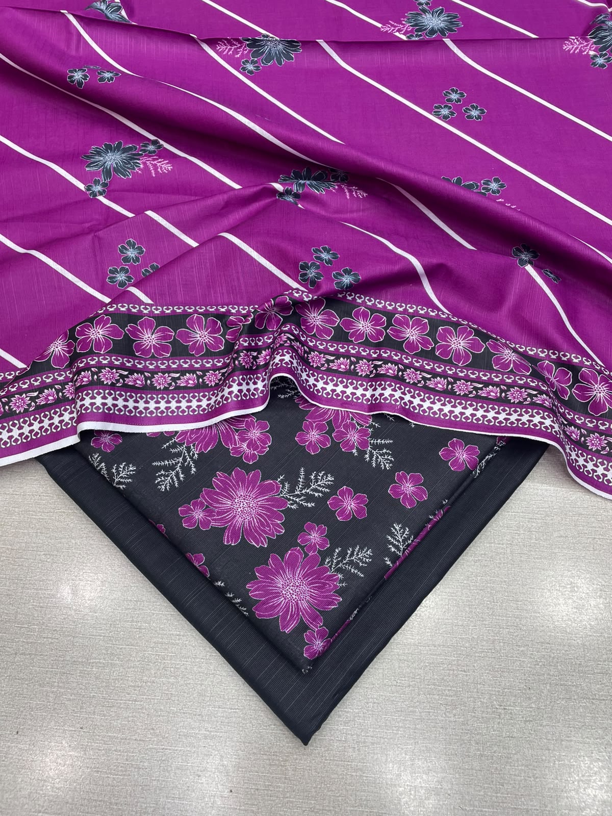 3Pc Slub Khaddar Unstitched Suit 25