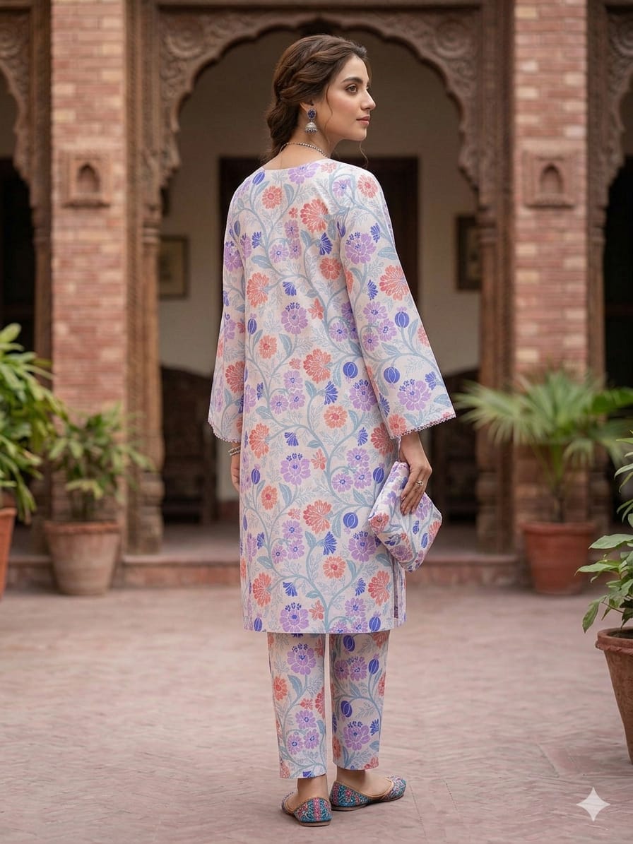 2Pc Stylo Lawn Allover Printed Suit Vol-0011