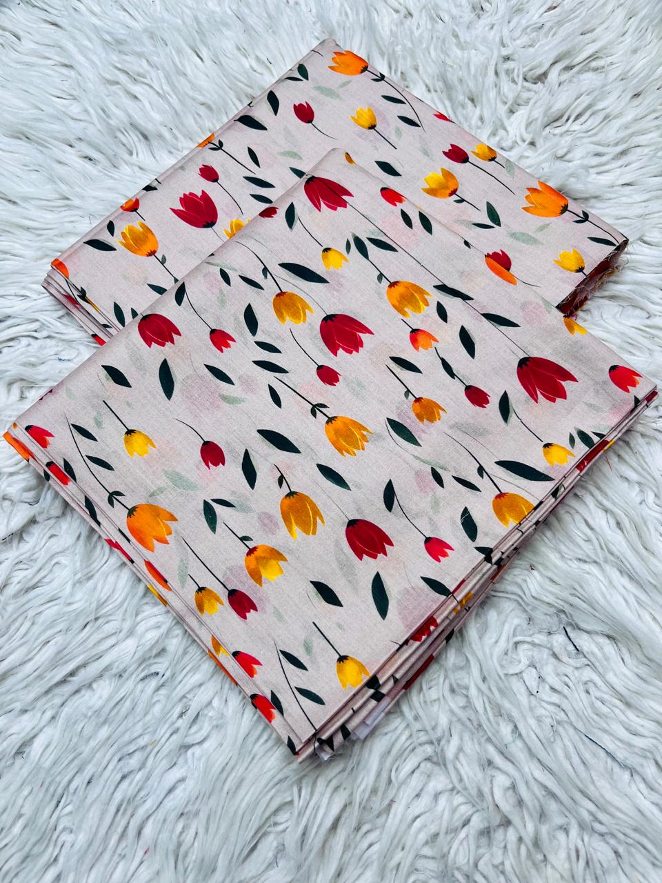 2PC Lawn Allover Digital Printed Unstitched Suit Vol-6178