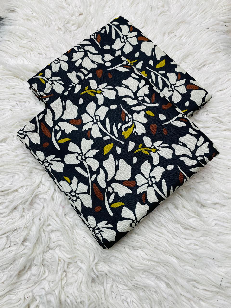 2 PC Slub Khaddar Allover Unstitched Suit Vol-0120