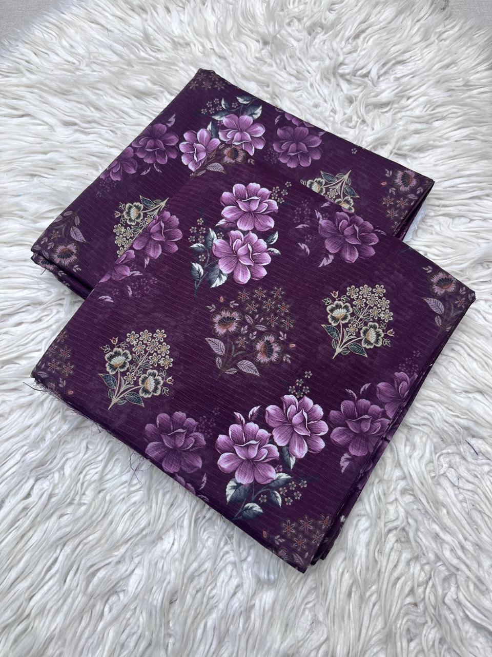 2Pc Sapphire Lawn Bana Dora Allover Unstitched Suit Vol-0119