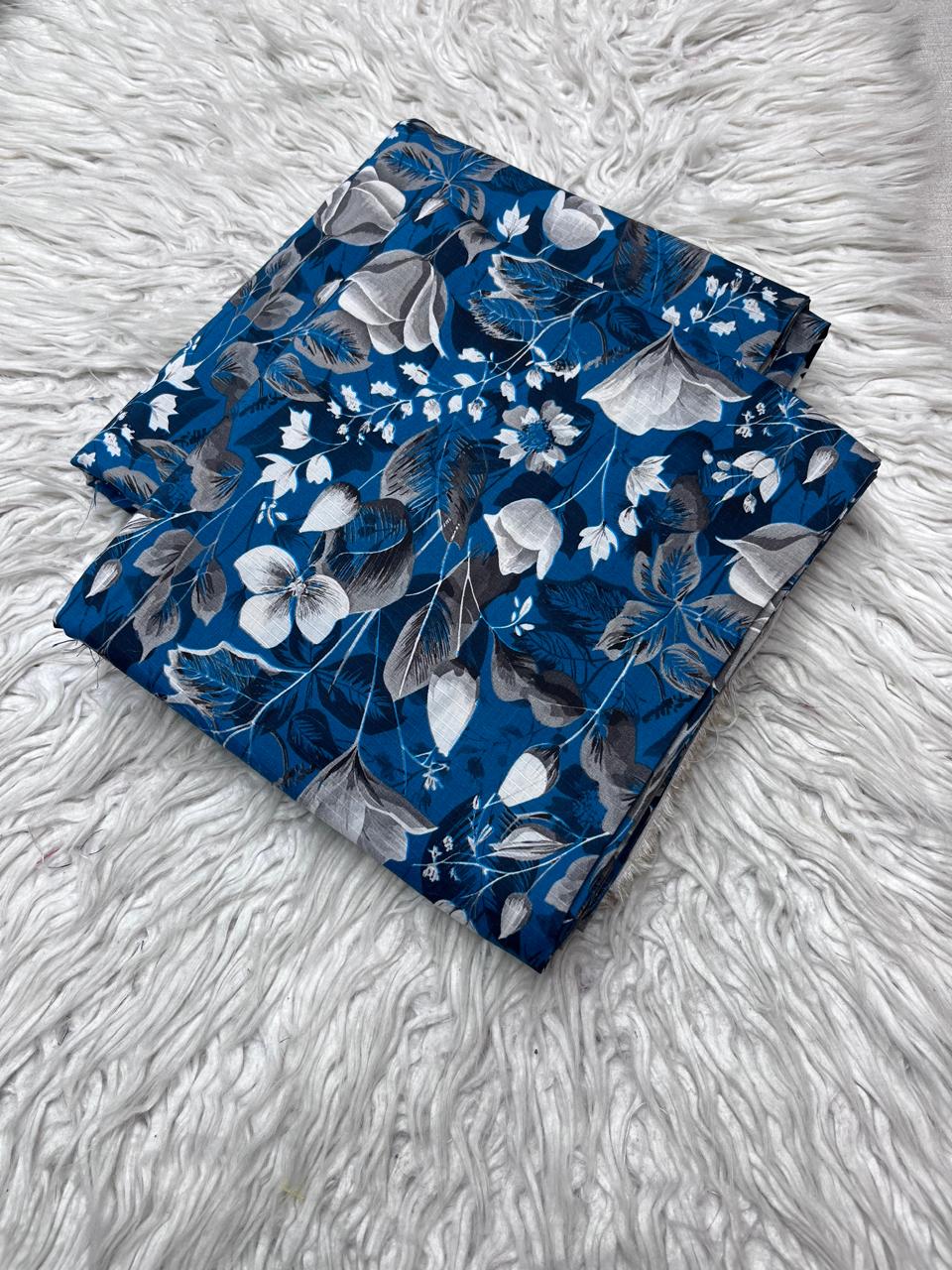 2Pc Bana Dora Linen Allover Suit Vol-6181