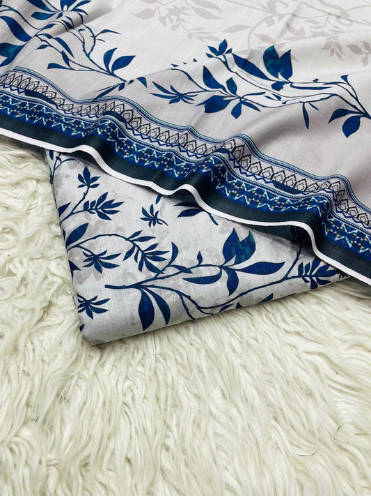 3 PC Slub Khaddar Allover Unstitched Suit Vol-0120