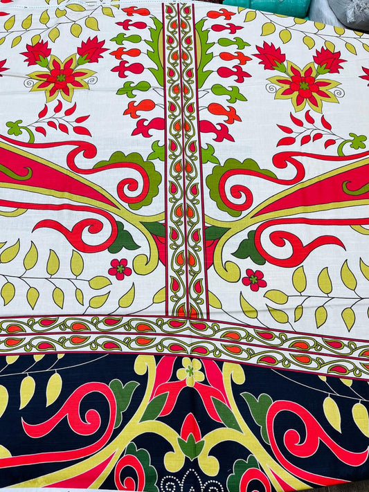 2Pc Kameez & Dupatta Slub Khaddar Suit - 0076