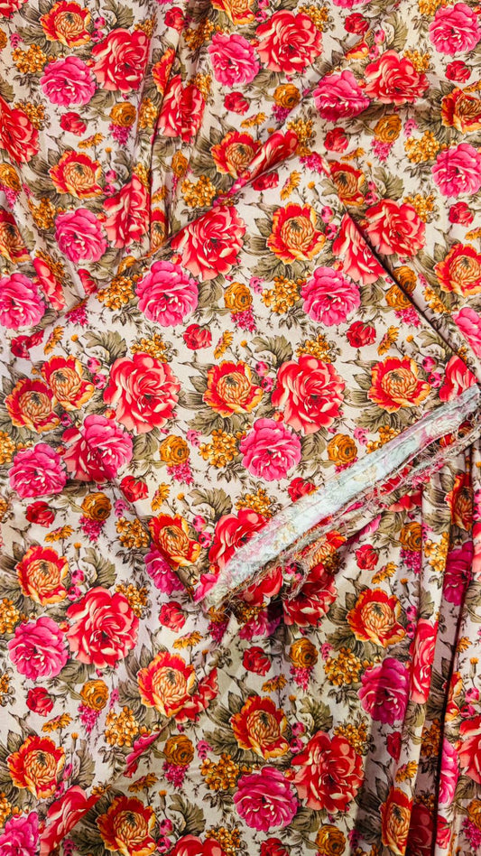 2 PC Linen Allover Unstitched Suit D-31913