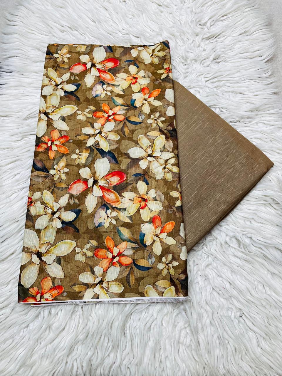 2Pc Kameez & Touser Slub Khaddar Suit Vol-0103