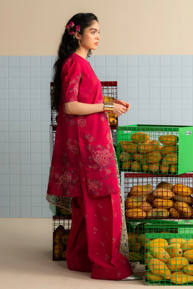 3Pc Supima Lawn Unstitched Suit 1432