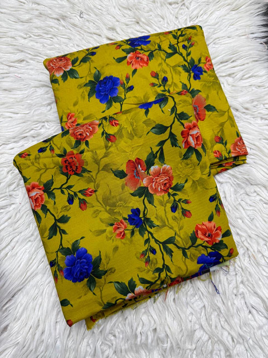 2Pc Bana Doria Linen Unstitched Suit - #42083