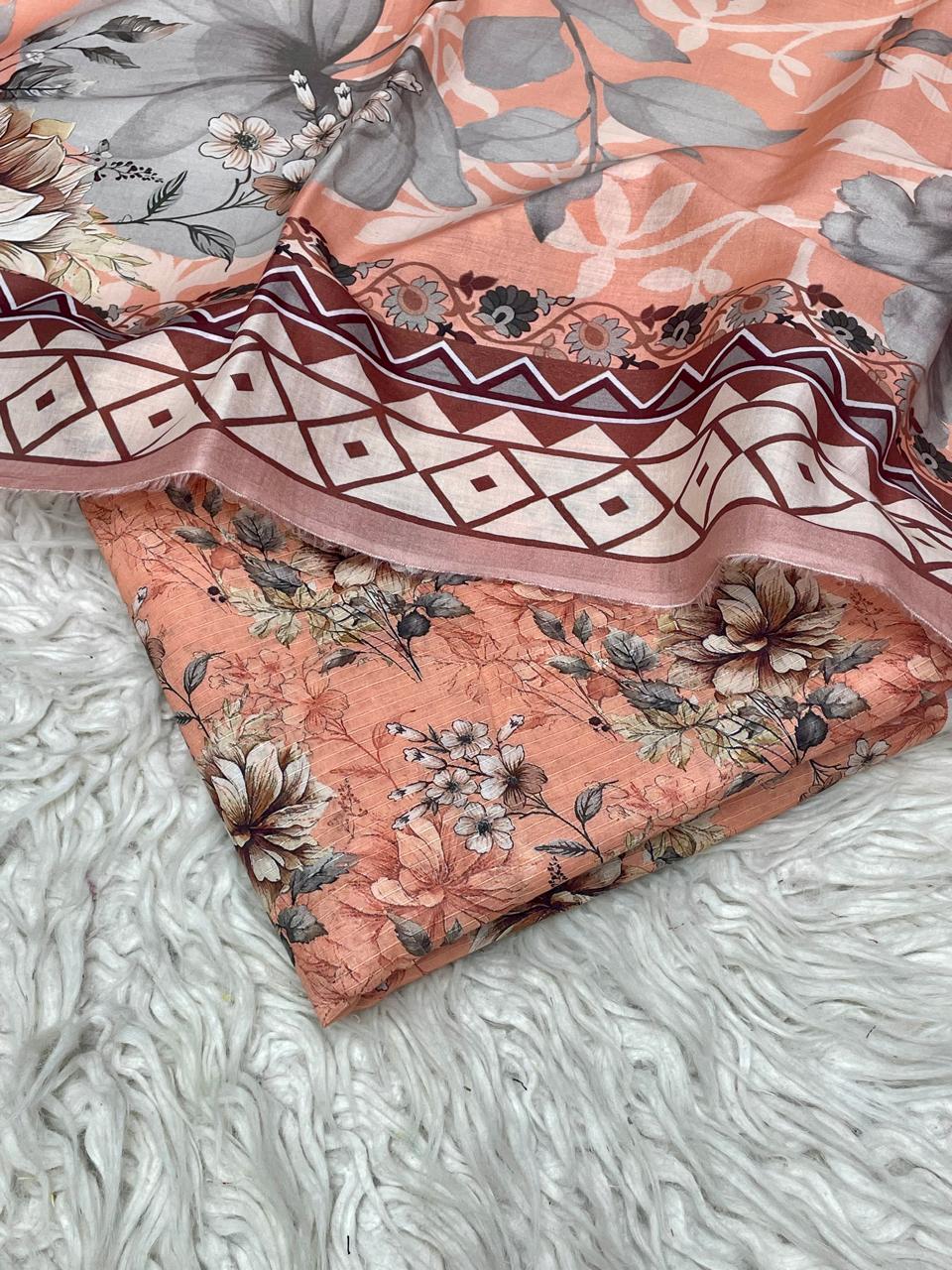 3Pc Sapphire Bana Dora Lawn Suit Vol-0119