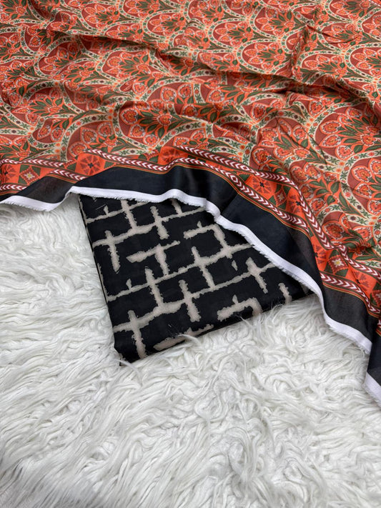 3Pc Supima Lawn Allover Suit  - #40501