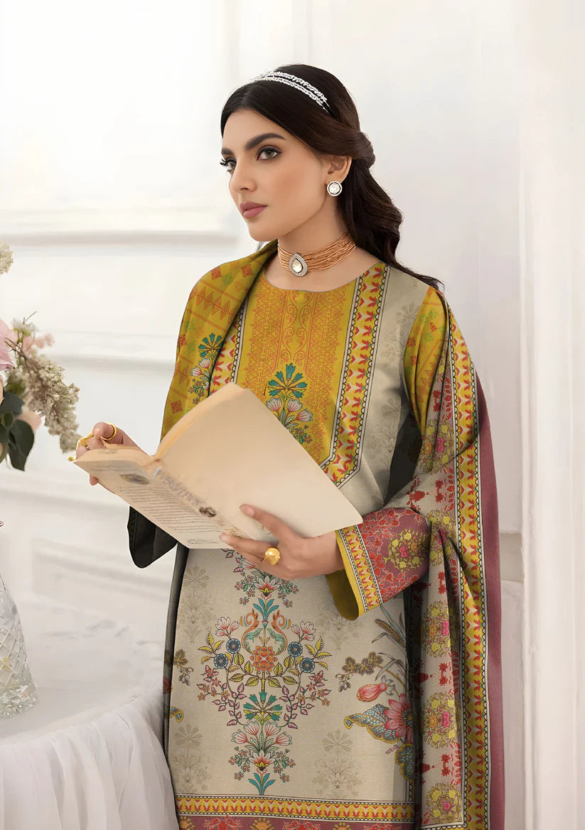 3PC Bin Noor Fab Shamray Unstitched Suit Vol-28