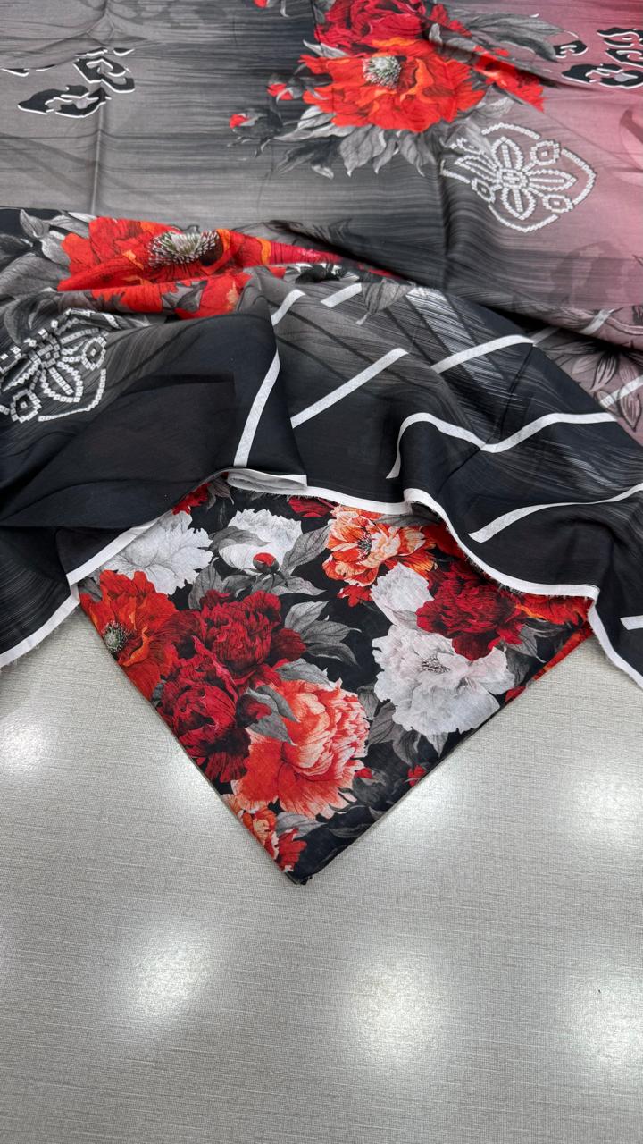 3Pc Lawn Unstitched Suit - D#41520