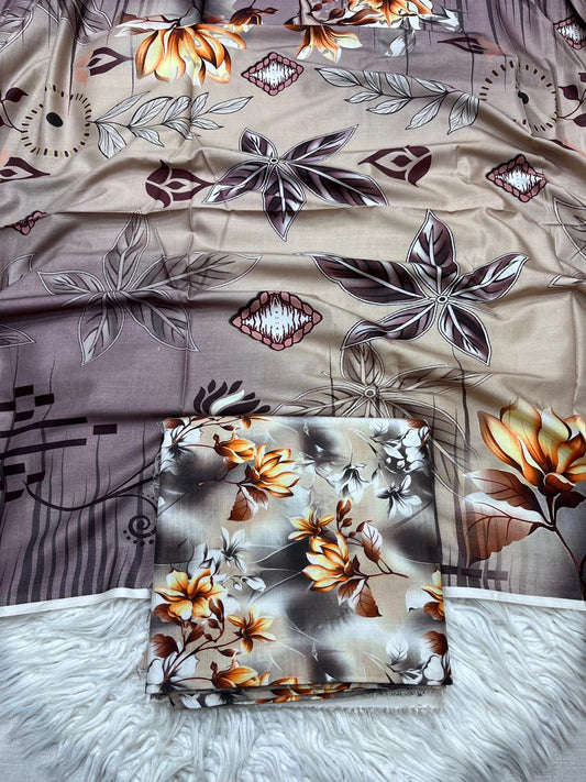 3Pc BanaDora Linen Allover Suit - 404