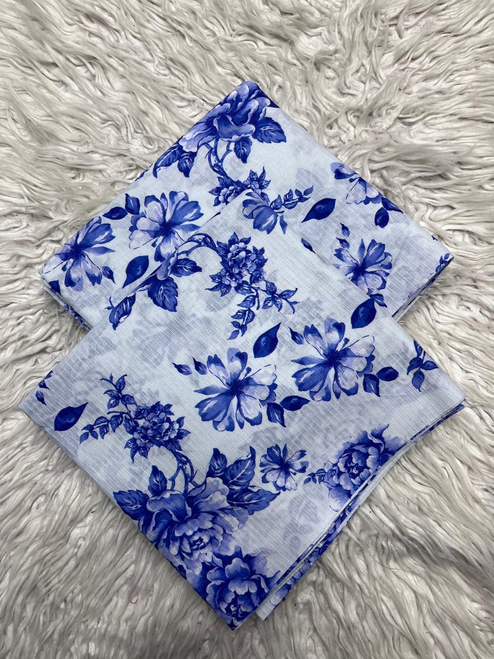 2Pc Sapphire Lawn Bana Dora Allover Unstitched Suit Vol-02