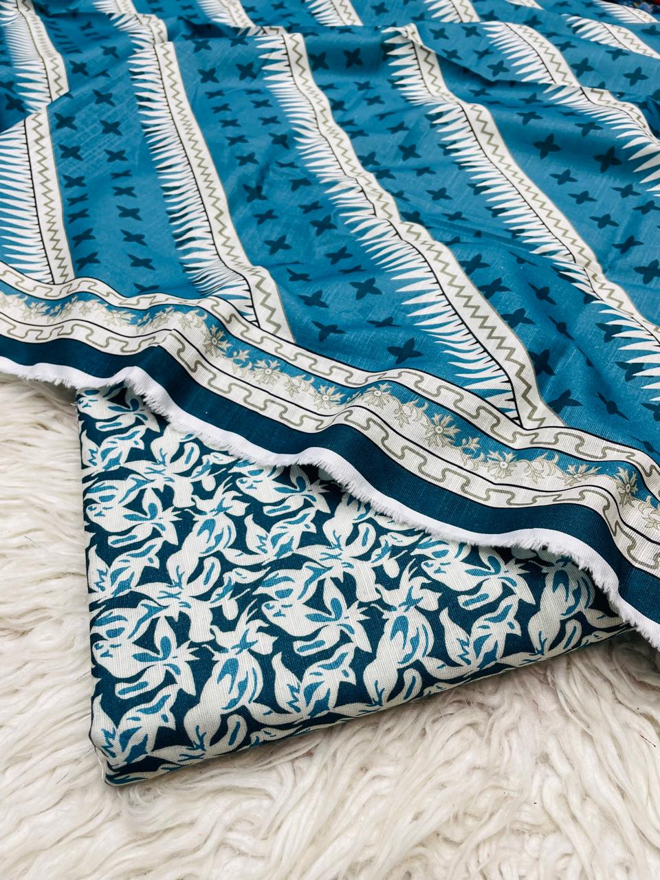 3 PC Slub Khaddar Allover Unstitched Suit Vol-0097