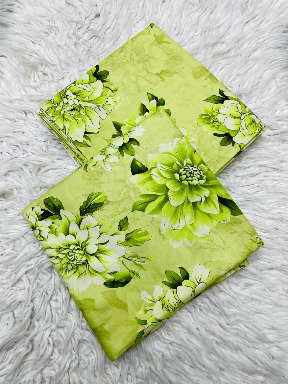 2Pc Linen Allover Unstitched Suit -0077
