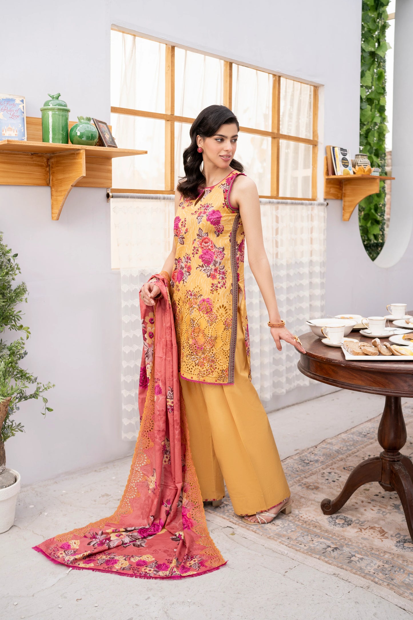 Firdous - Embroidered - Printed - Lawn - 3pc - D777