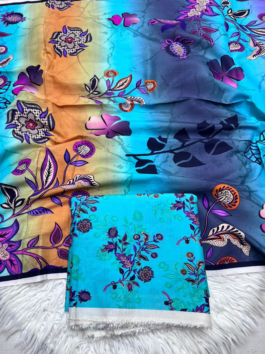 3Pc BanaDora Linen Allover Suit - 404