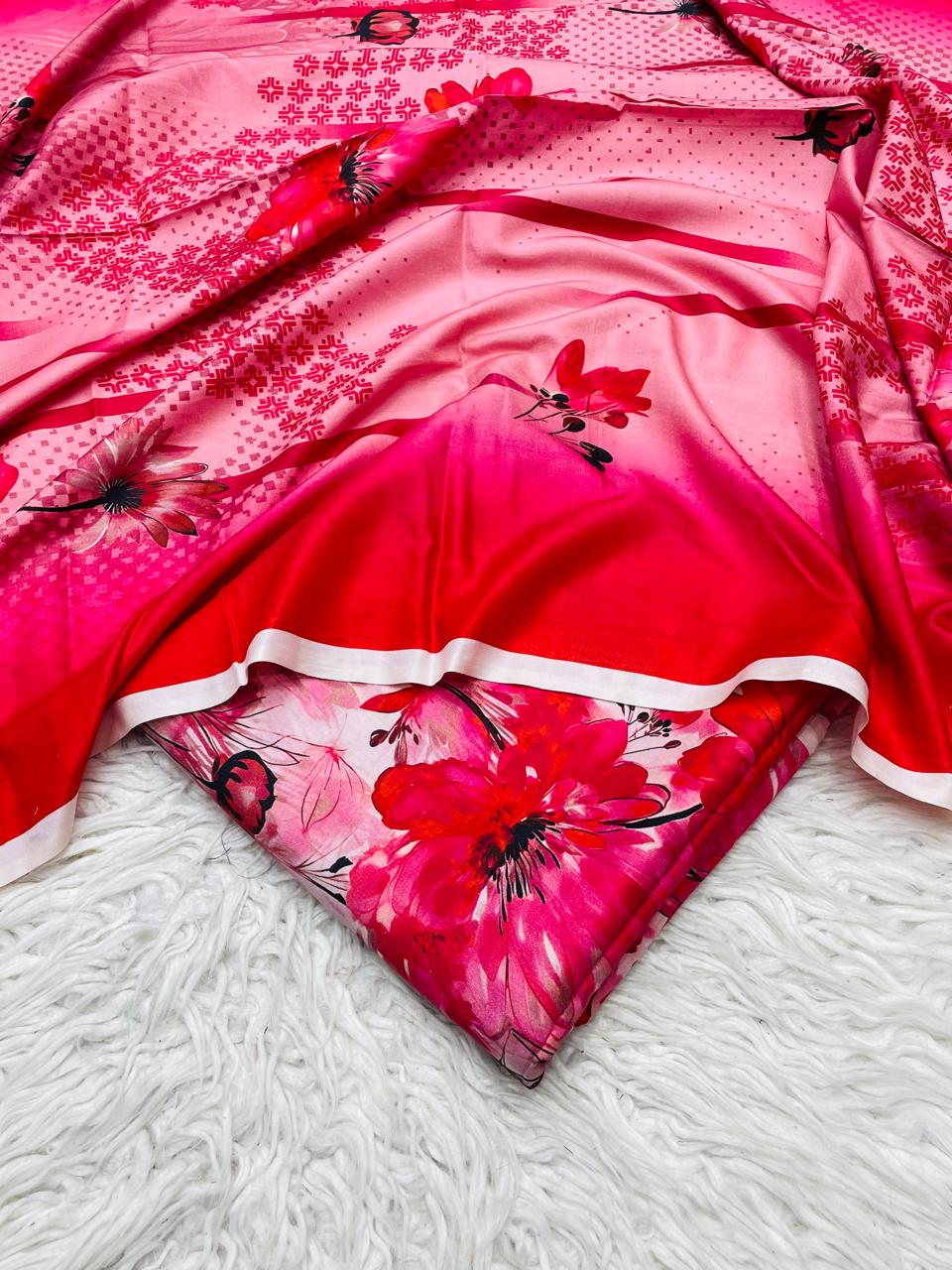 3Pc Linen Allover Unstitched Suit - 0077