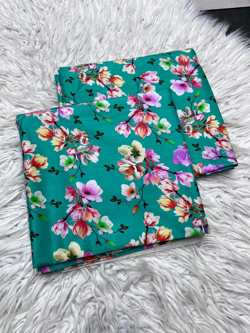 2Pc Linen Allover Unstitched Suit - 6172