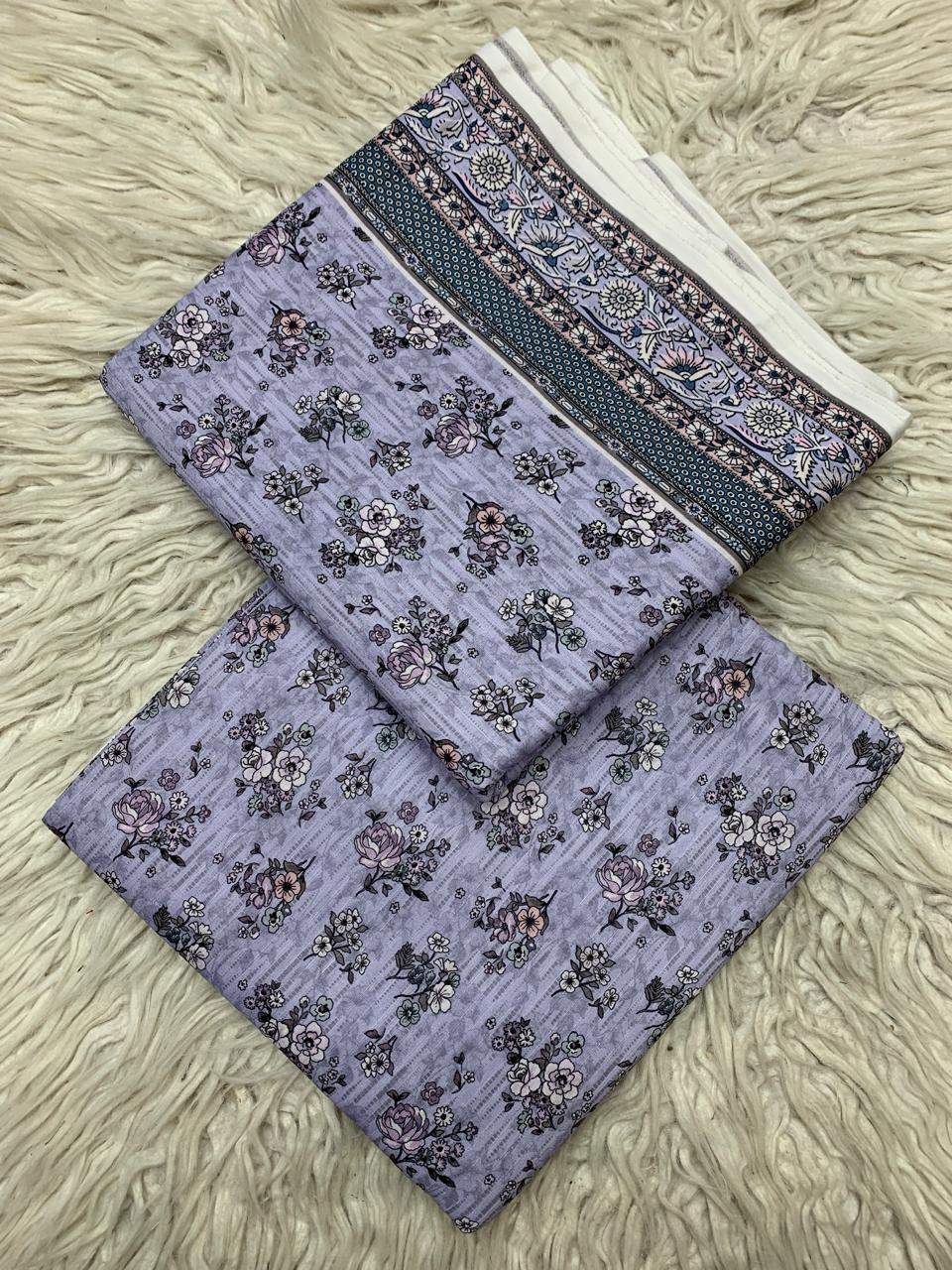 2Pc Sapphire Lawn Bana Dora Unstitched Suit Vol-05