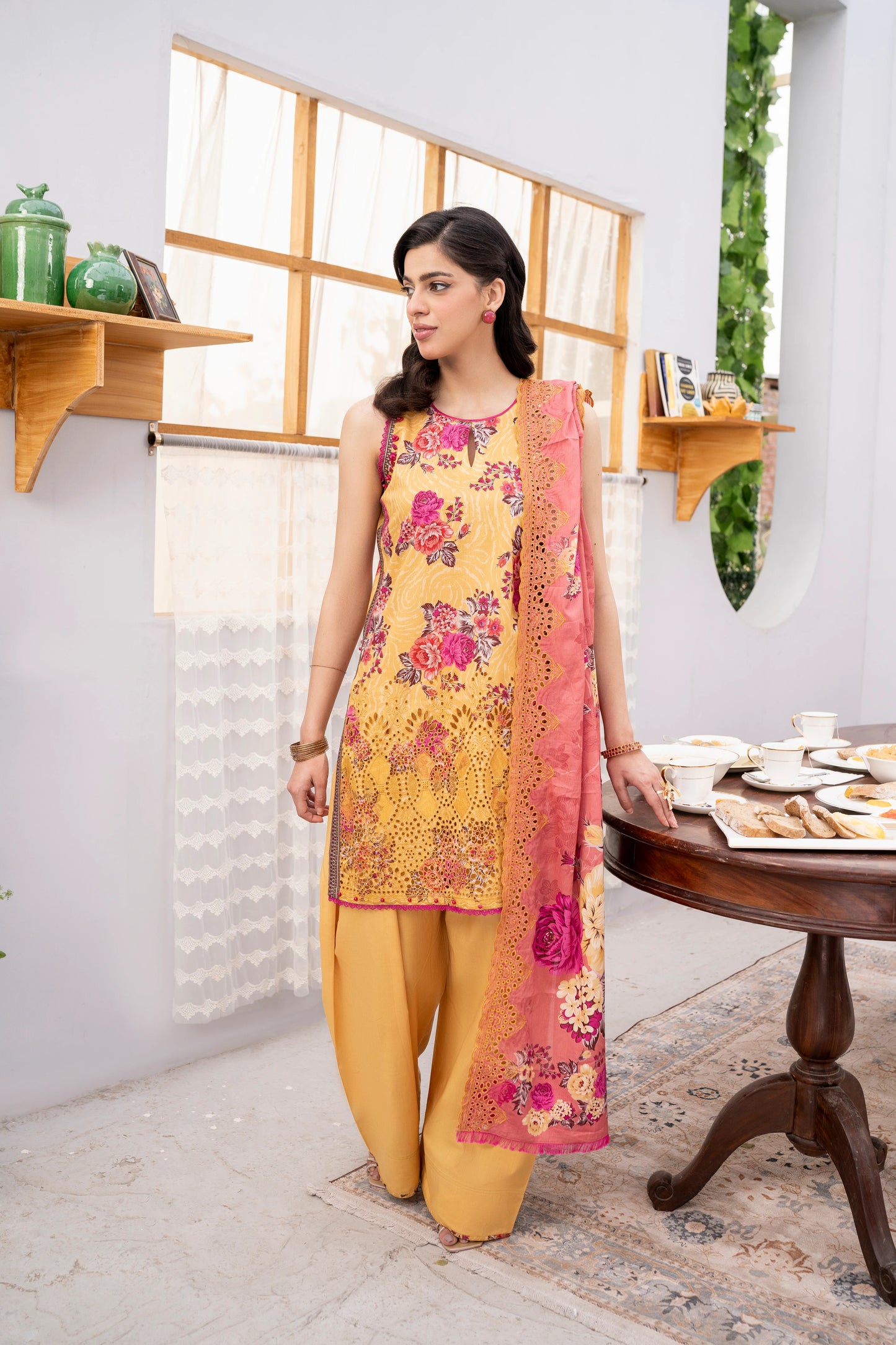 Firdous - Embroidered - Printed - Lawn - 3pc - D777