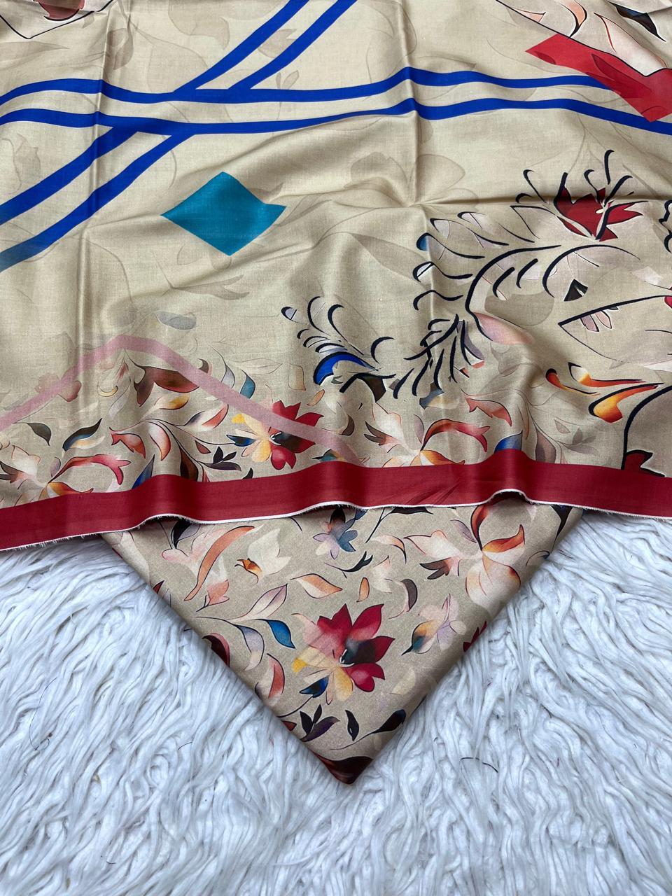 3Pc Crystal Linen Allover Suit Vol-0121