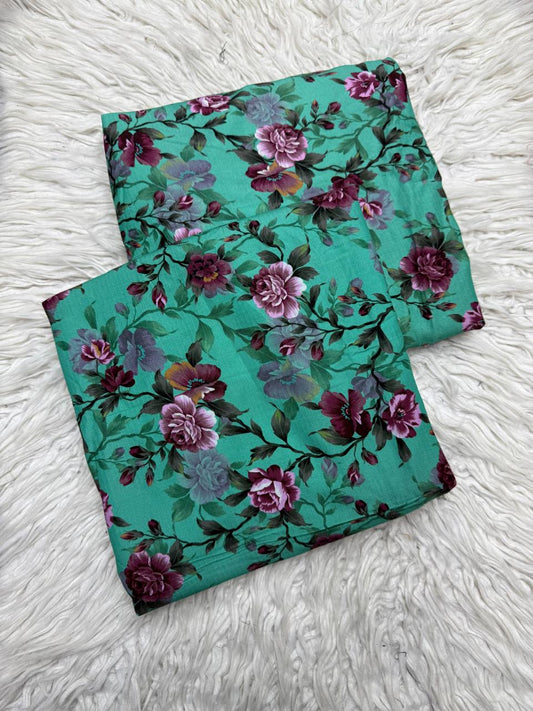 2Pc Bana Doria Linen Unstitched Suit - #42062